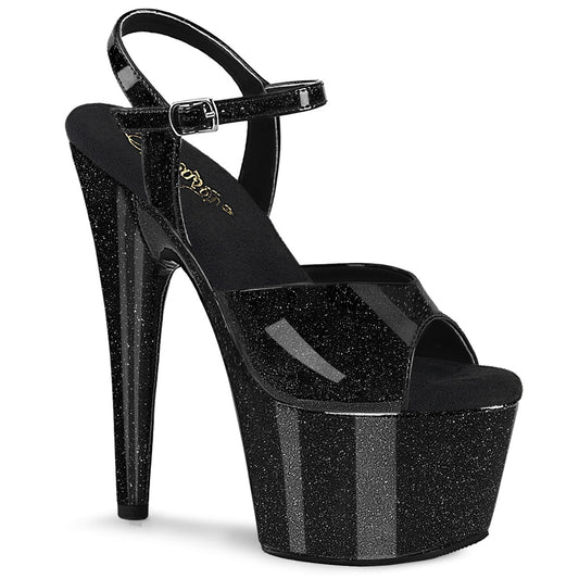 【PLEASER】ADORE-709GP プラットフォームシューズ Blk Glitter Pat/M【取寄】