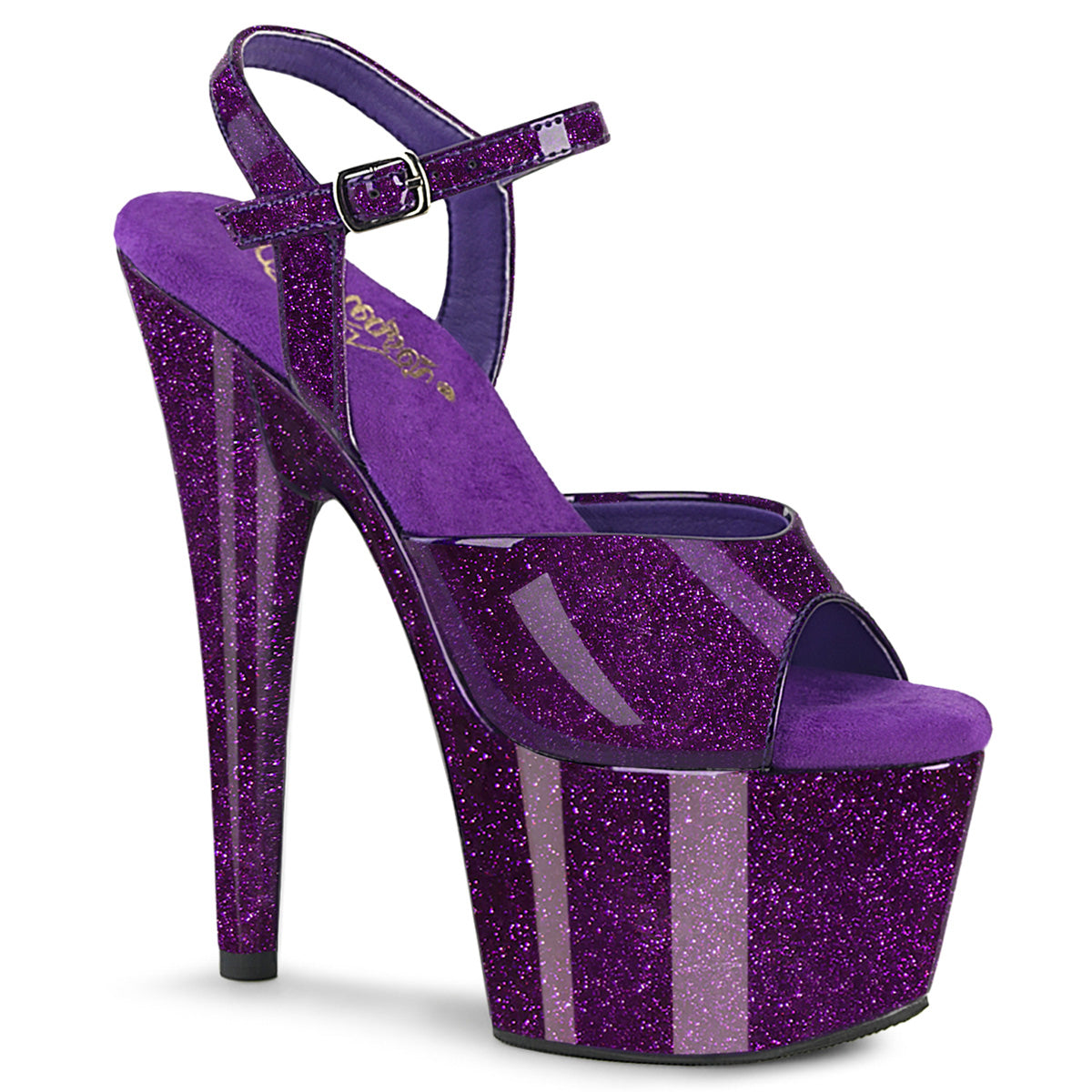【PLEASER】ADORE-709GP シューズ Purple Glitter Pat/M【取寄】