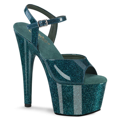 【PLEASER】ADORE-709GP シューズ Teal Glitter Pat/M【取寄】