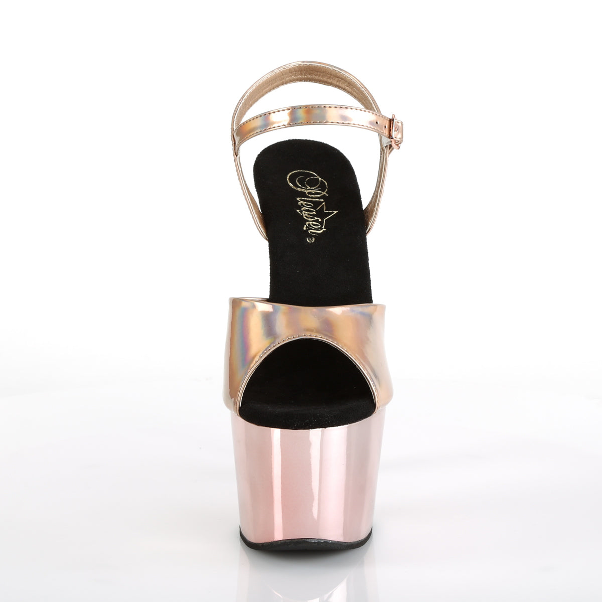 【PLEASER】ADORE-709HGCH シューズ Rose Gold Hologram/Rose Gold Chrome【取寄】