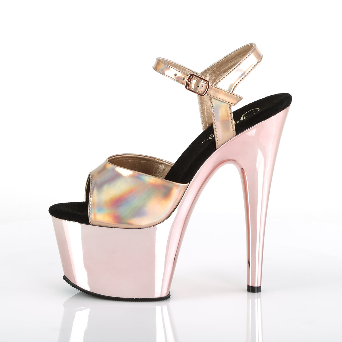 【PLEASER】ADORE-709HGCH シューズ Rose Gold Hologram/Rose Gold Chrome【取寄】