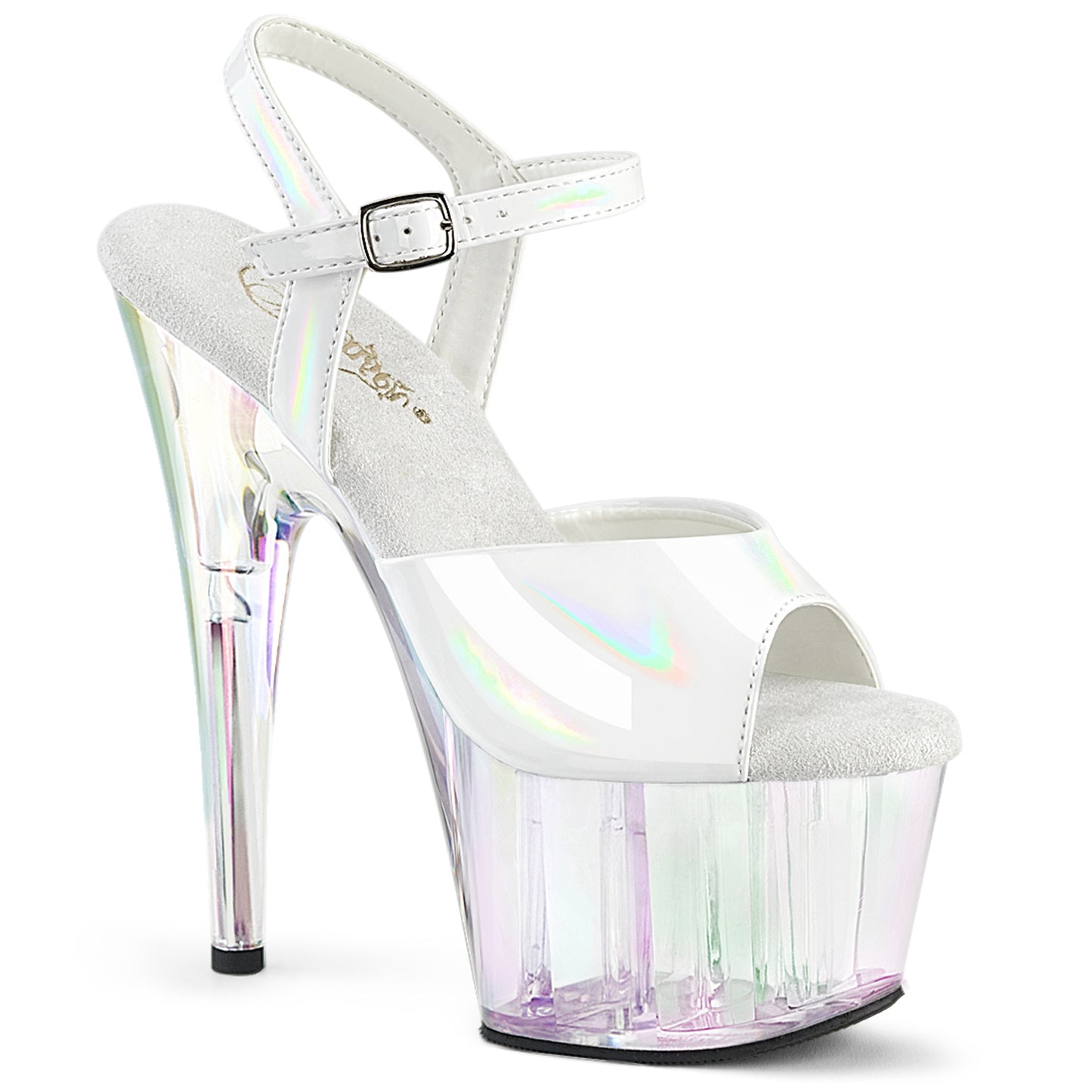 【PLEASER】ADORE-709HT シューズ Wht Holo/Holo Tinted【取寄】