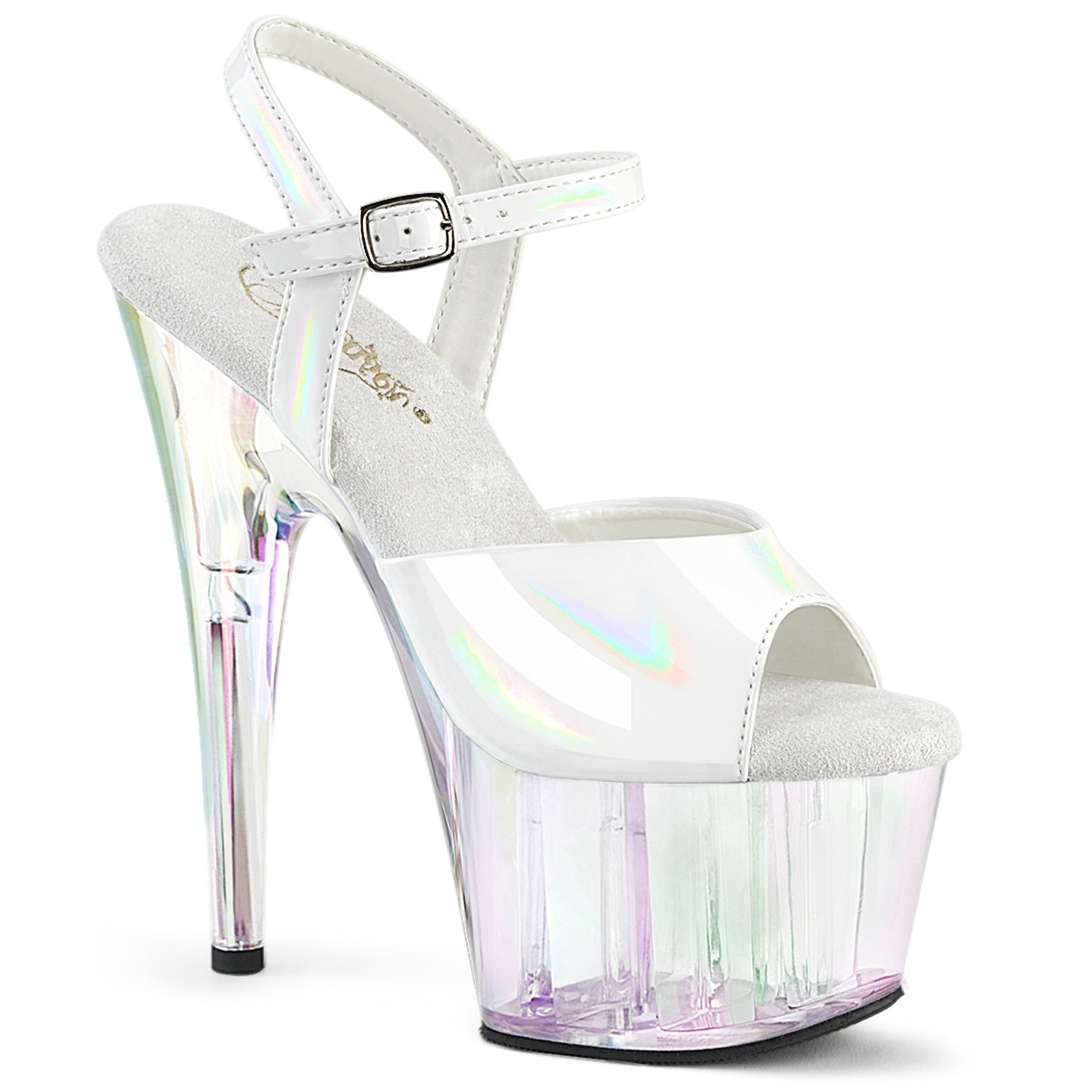 【PLEASER】ADORE-709HT シューズ Wht Holo/Holo Tinted【取寄】