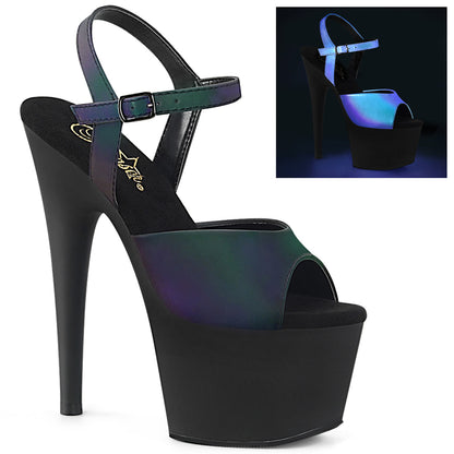 【PLEASER】ADORE-709REFL シューズ Green Multi Reflective/Blk Matte【取寄】