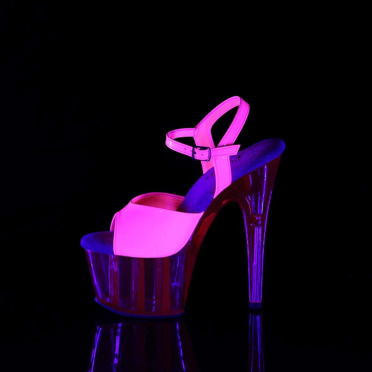 【PLEASER】ADORE-709UVT シューズ Neon H. Pink Pat/H. Pink Tinted【取寄】