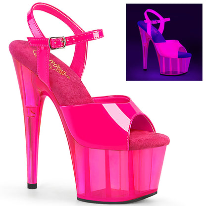 【PLEASER】ADORE-709UVT シューズ Neon H. Pink Pat/H. Pink Tinted【取寄】