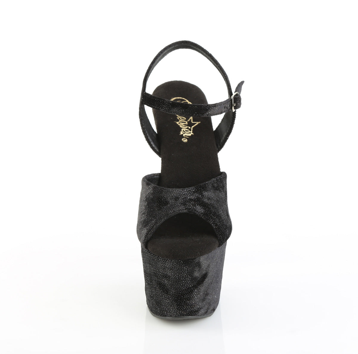 【PLEASER】ADORE-709WR シューズ Blk Shimmering Fabric/Blk【取寄】