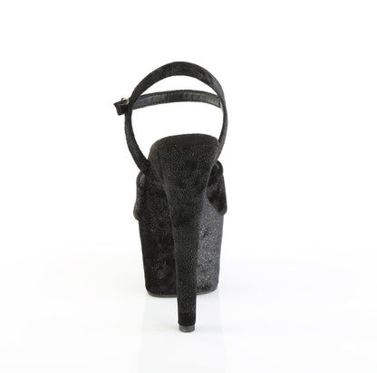 【PLEASER】ADORE-709WR シューズ Blk Shimmering Fabric/Blk【取寄】