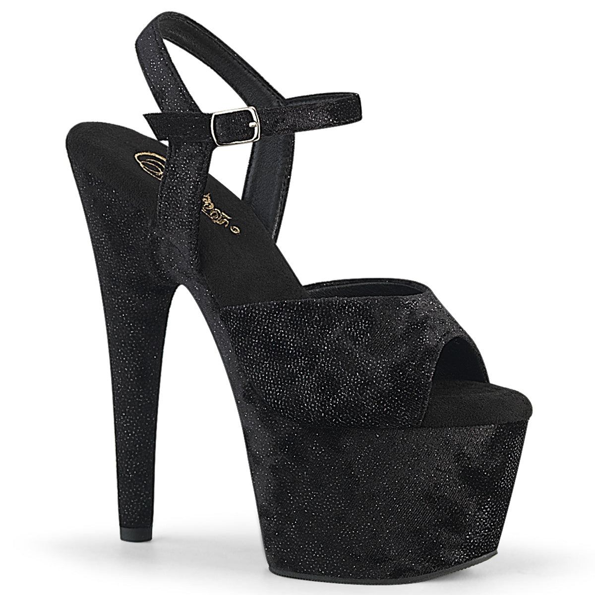 【PLEASER】ADORE-709WR シューズ Blk Shimmering Fabric/Blk【取寄】