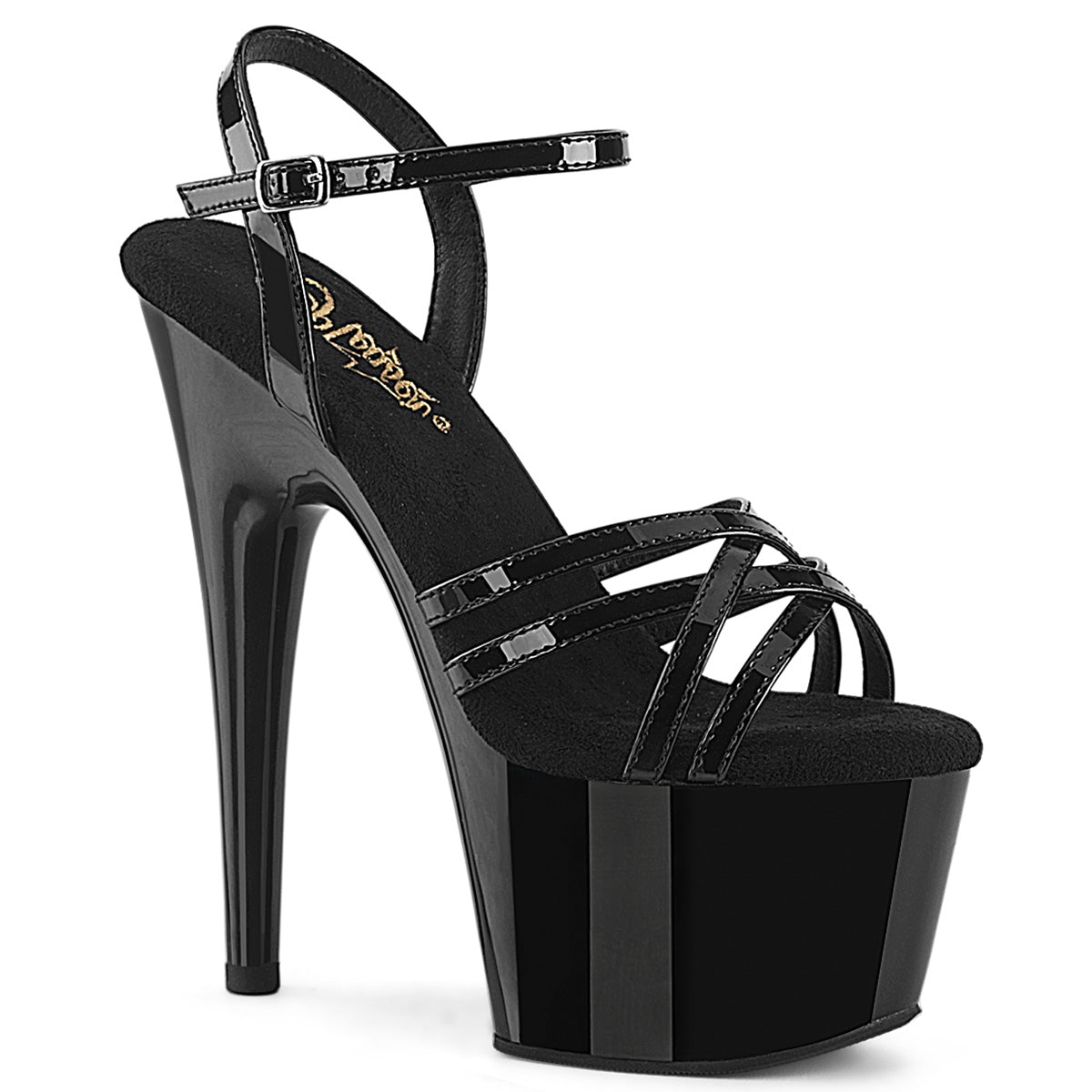 【PLEASER】ADORE-717 シューズ Blk Pat/Blk【取寄】