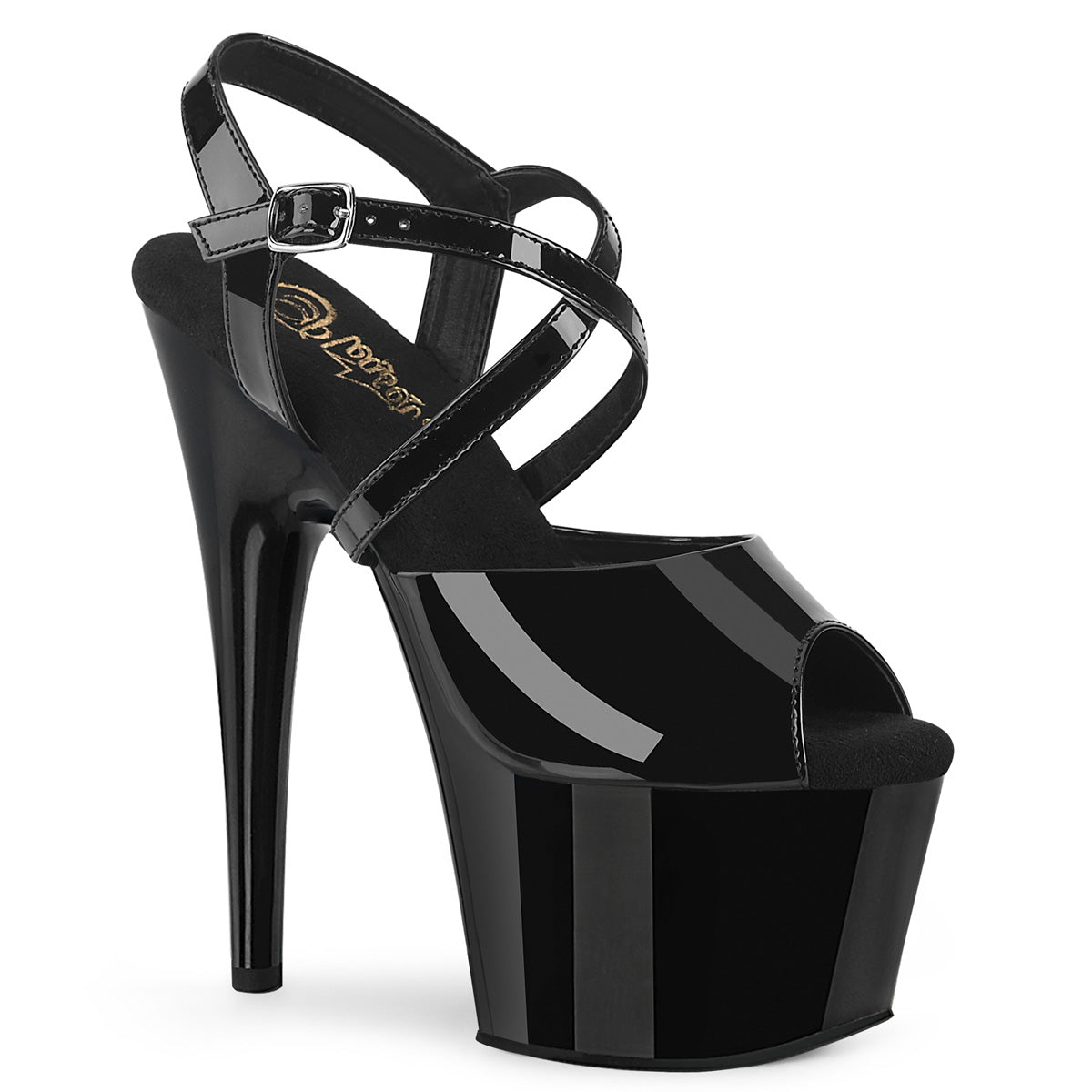 【PLEASER】ADORE-724 シューズ Blk Pat/Blk【取寄】