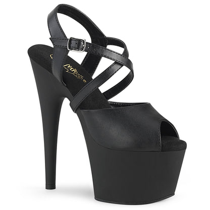 【PLEASER】ADORE-724 シューズ Blk Faux Leather/Blk Matte【取寄】