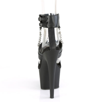 【PLEASER】ADORE-761 プラットフォームシューズ Blk Faux Leather/Blk Matte【取寄】