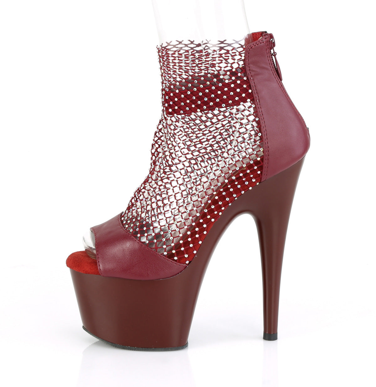 【PLEASER】ADORE-765RM シューズ Burgundy F.Leather-RS Mesh/Burgundy Matt【取寄】