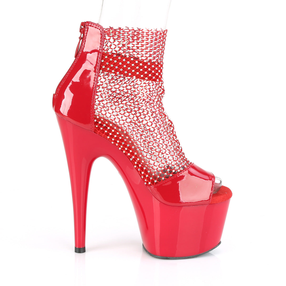 【PLEASER】ADORE-765RM シューズ Red Pat-RS Mesh/Red【取寄】