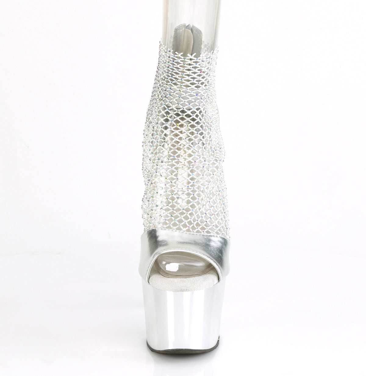 【PLEASER】ADORE-765RM シューズ Slv Metallic Pu-RS Mesh/Slv Chrome【取寄】