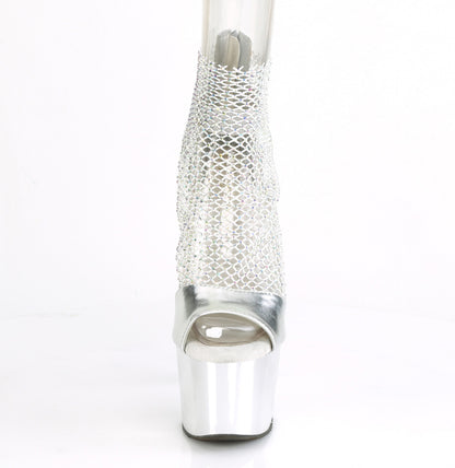 【PLEASER】ADORE-765RM シューズ Slv Metallic Pu-RS Mesh/Slv Chrome【取寄】