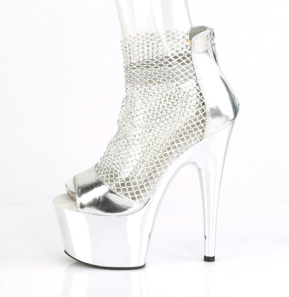 【PLEASER】ADORE-765RM シューズ Slv Metallic Pu-RS Mesh/Slv Chrome【取寄】
