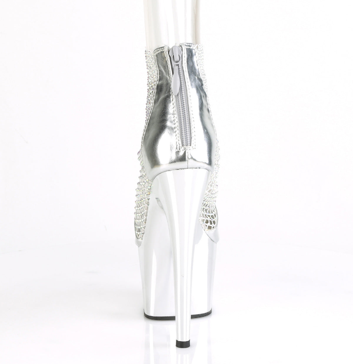 【PLEASER】ADORE-765RM シューズ Slv Metallic Pu-RS Mesh/Slv Chrome【取寄】