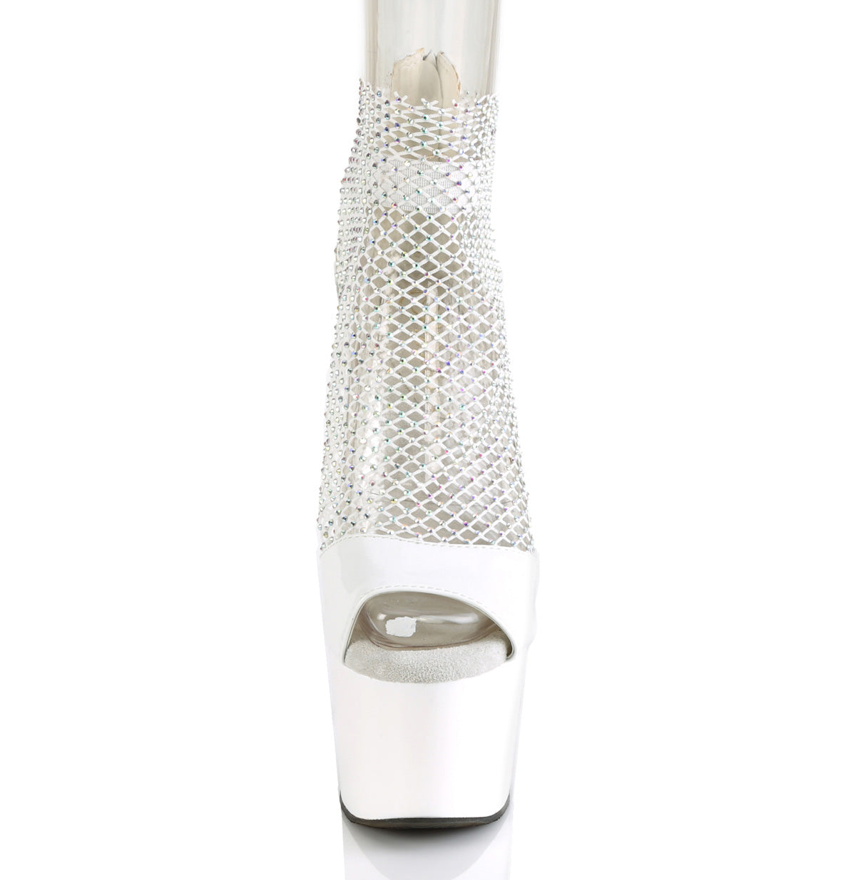 【PLEASER】ADORE-765RM シューズ Wht Pat-RS Mesh/Wht【取寄】