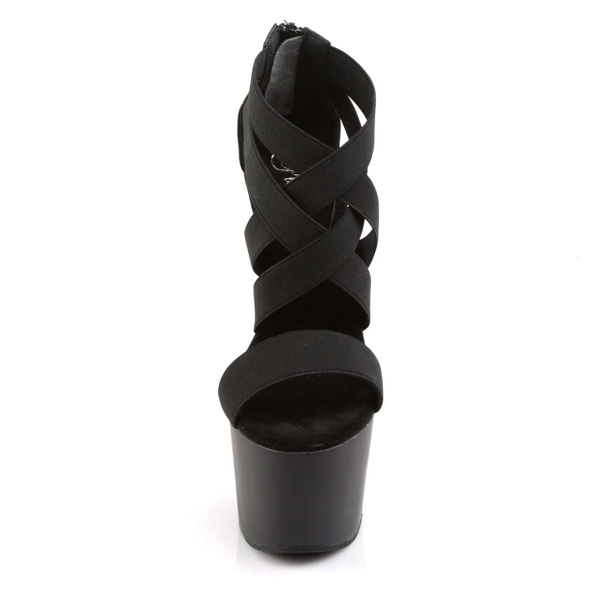 【PLEASER】ADORE-769 シューズ Blk Elastic Band-Faux Leather/Blk Matte【取寄】