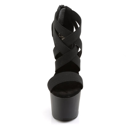 【PLEASER】ADORE-769 シューズ Blk Elastic Band-Faux Leather/Blk Matte【取寄】