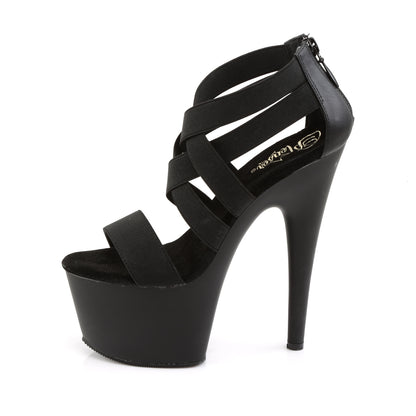 【PLEASER】ADORE-769 シューズ Blk Elastic Band-Faux Leather/Blk Matte【取寄】