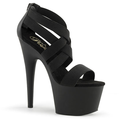 【PLEASER】ADORE-769 シューズ Blk Elastic Band-Faux Leather/Blk Matte【取寄】