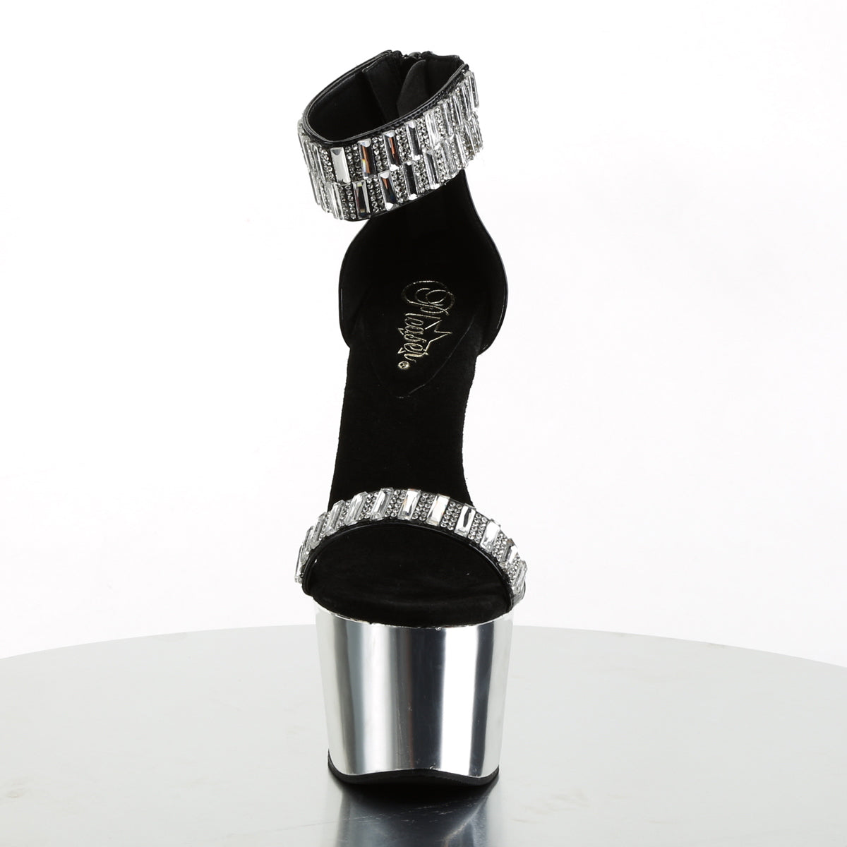 【PLEASER】ADORE-769RS シューズ Blk/Slv Chrome【取寄】