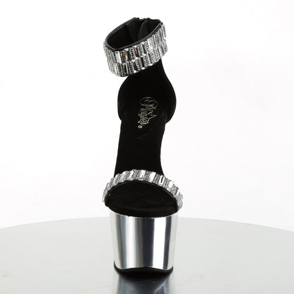 【PLEASER】ADORE-769RS プラットフォームシューズ Blk/Slv Chrome【取寄】