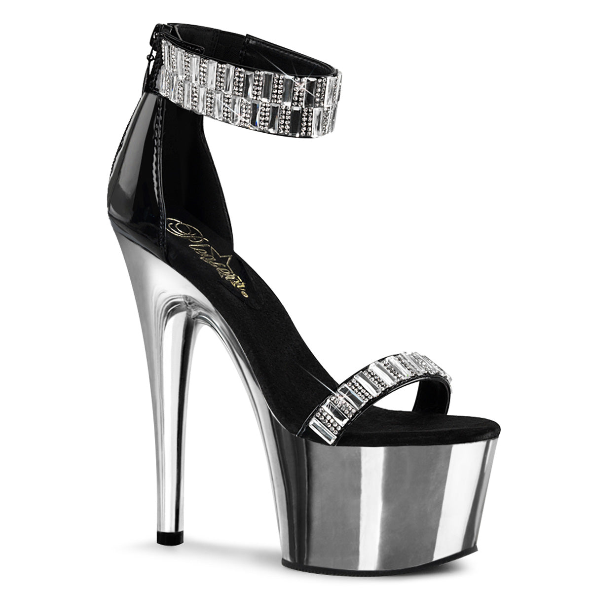 【PLEASER】ADORE-769RS シューズ Blk/Slv Chrome【取寄】