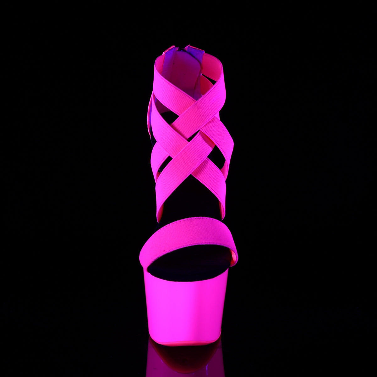 【PLEASER】ADORE-769UV シューズ Neon H. Pink Elastic Band-Pat/Neon H. Pink【取寄】