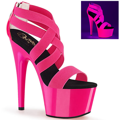 【PLEASER】ADORE-769UV シューズ Neon H. Pink Elastic Band-Pat/Neon H. Pink【取寄】