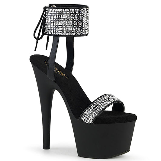 【PLEASER】ADORE-770 プラットフォームシューズ Blk Faux Leather-RS/Blk Matte【取寄】