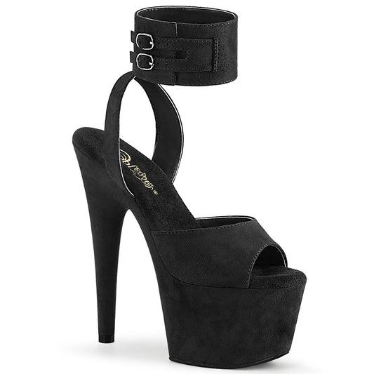 【PLEASER】ADORE-791FS プラットフォームシューズ Blk Faux Suede/Blk Faux Suede【取寄】