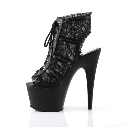 【PLEASER】ADORE-796LC プラットフォームシューズ Blk Mesh Lace/Blk Matte【取寄】