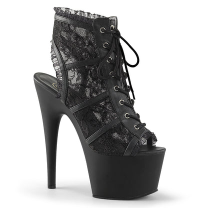 【PLEASER】ADORE-796LC シューズ Blk Mesh Lace/Blk Matte【取寄】