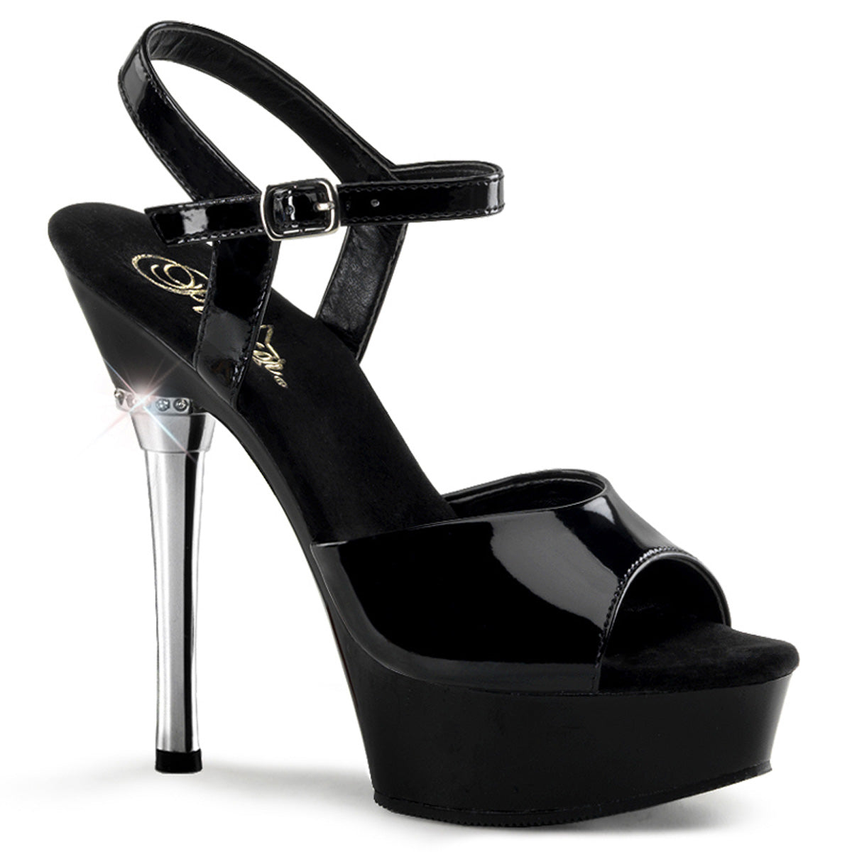 【PLEASER】ALLURE-609 プラットフォームシューズ Blk Pat/Blk【取寄】