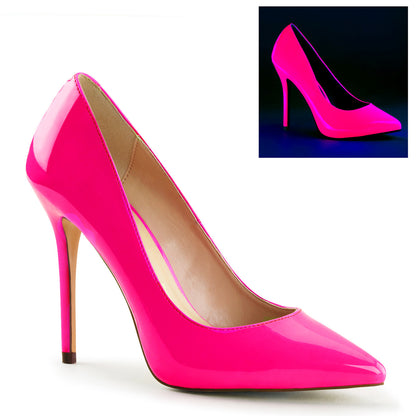 【PLEASER】AMUSE-20 シングルソールシューズ Neon Fuchsia Pat【取寄】