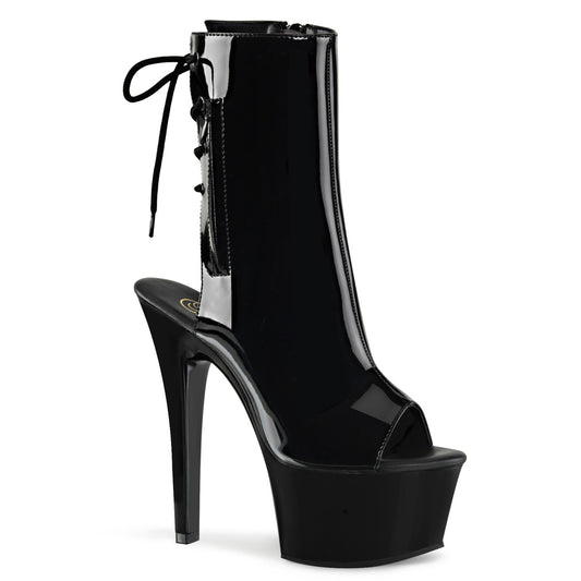 【PLEASER】ASPIRE-1018 プラットフォームシューズ Blk Pat/Blk【取寄】