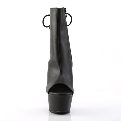 【PLEASER】ASPIRE-1018 プラットフォームシューズ Blk Faux Leather/Blk Matte【取寄】