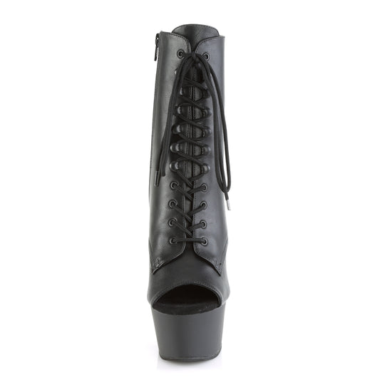 【PLEASER】ASPIRE-1021 プラットフォームシューズ Blk Faux Leather/Blk Matte【取寄】