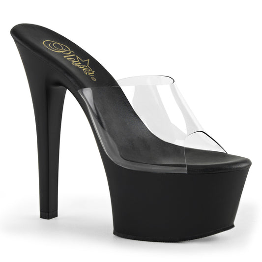 【PLEASER】ASPIRE-601 プラットフォームシューズ Clr/Blk Matte【取寄】