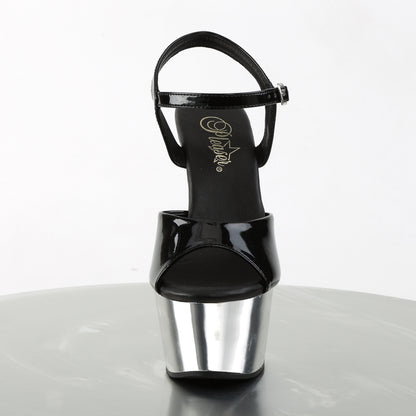 【PLEASER】ASPIRE-609 シューズ Blk Pat/Slv Chrome【取寄】