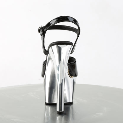 【PLEASER】ASPIRE-609 シューズ Blk Pat/Slv Chrome【取寄】