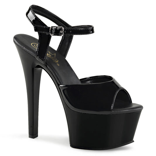 【PLEASER】ASPIRE-609 プラットフォームシューズ Blk Pat/Blk【取寄】