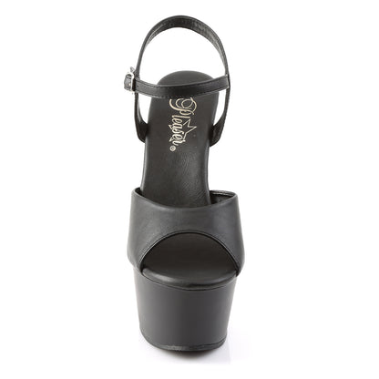 【PLEASER】ASPIRE-609 シューズ Blk Faux Leather/Blk Matte【取寄】