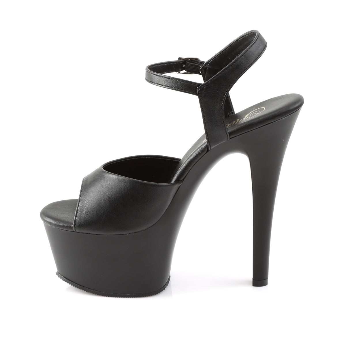 【PLEASER】ASPIRE-609 シューズ Blk Faux Leather/Blk Matte【取寄】