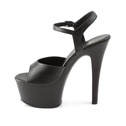 【PLEASER】ASPIRE-609 シューズ Blk Faux Leather/Blk Matte【取寄】