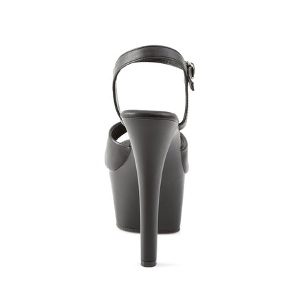 【PLEASER】ASPIRE-609 シューズ Blk Faux Leather/Blk Matte【取寄】